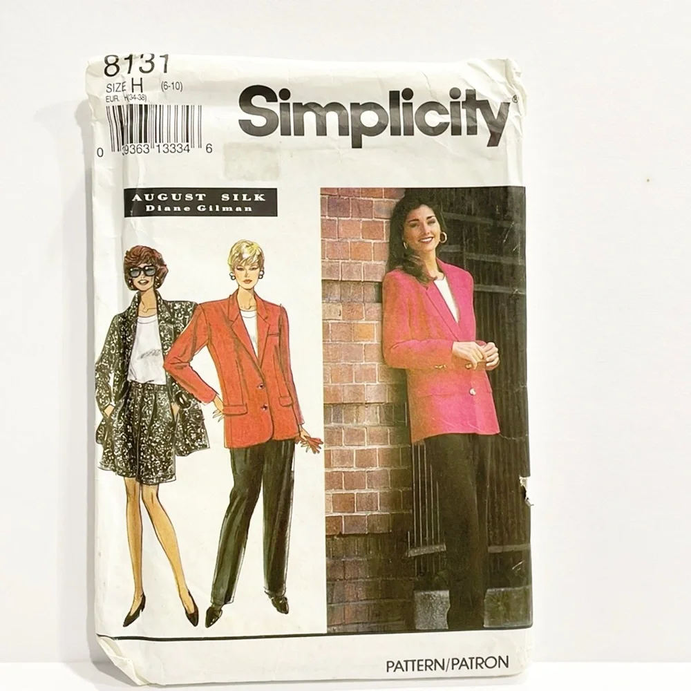 UNCUT VTG 90s Simplicity Sewing Pattern 8131 August Silk Diane Gilman Women 6-10